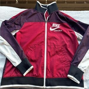 Nike Sportswear women’s Red, Maroon and White Jacket